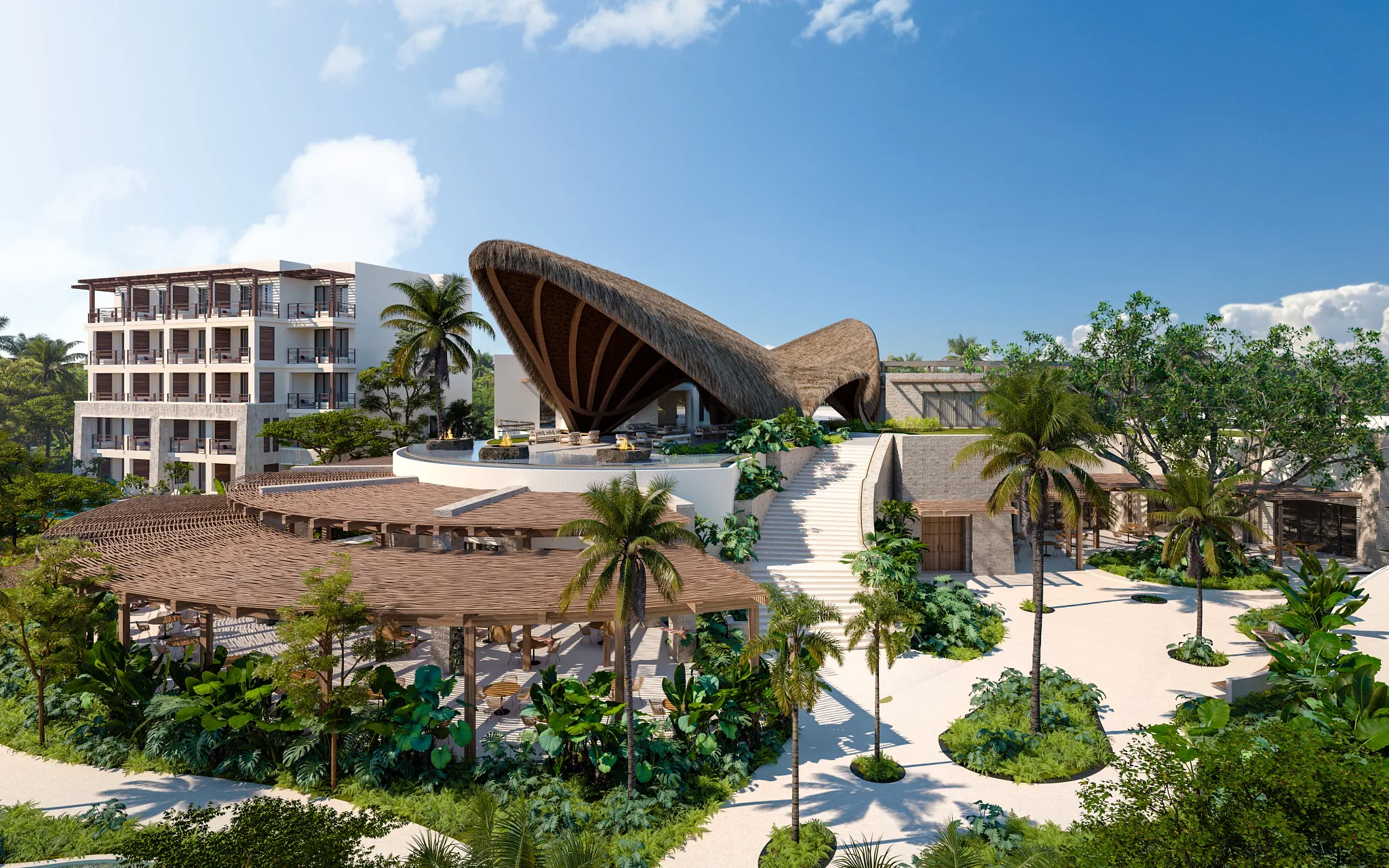 SEPBC-EXT-Lobby-Market-RNDR Secrets Playa Blanca Mexico Destination Wedding