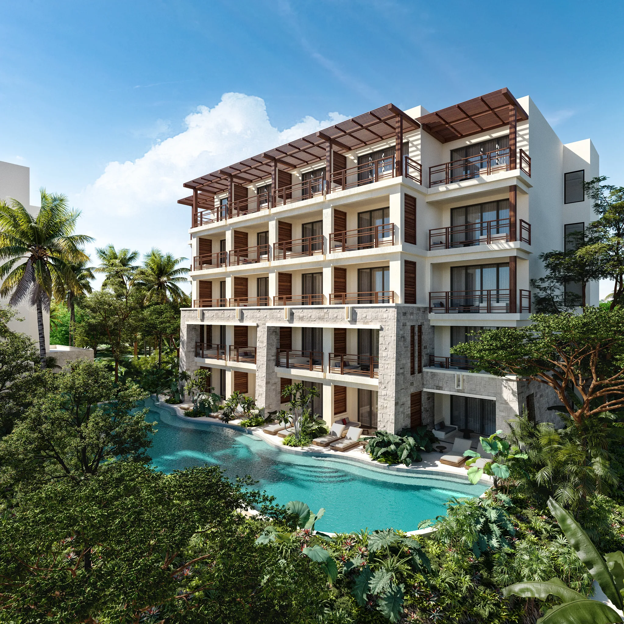 SEPBC-EXT-SO-Building-View-RNDR Secrets Playa Blanca Mexico Destination Wedding