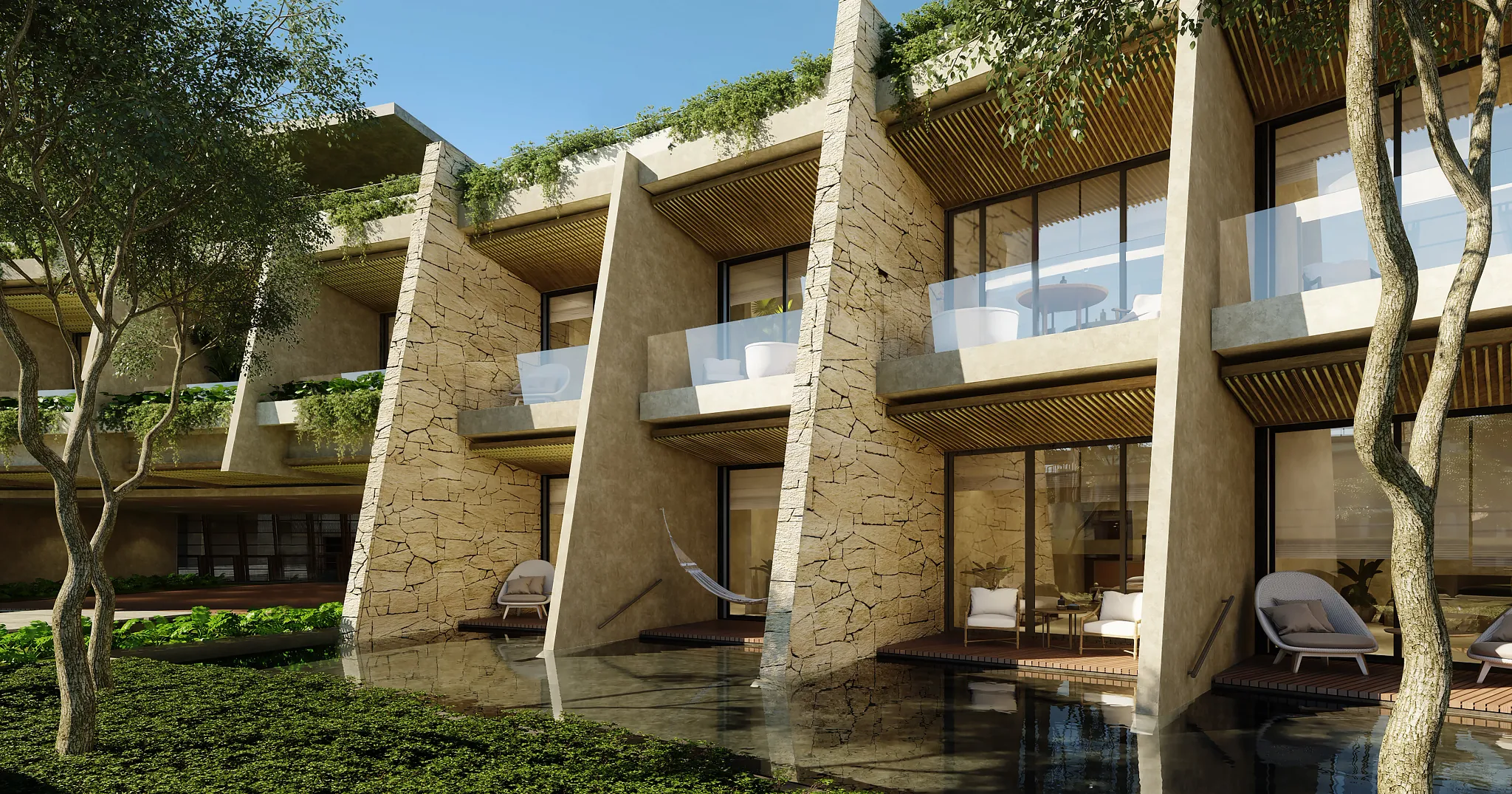 SECTU-EXT-Internal-Building-view-RNDR Secrets Tulum Mexico Destination Wedding